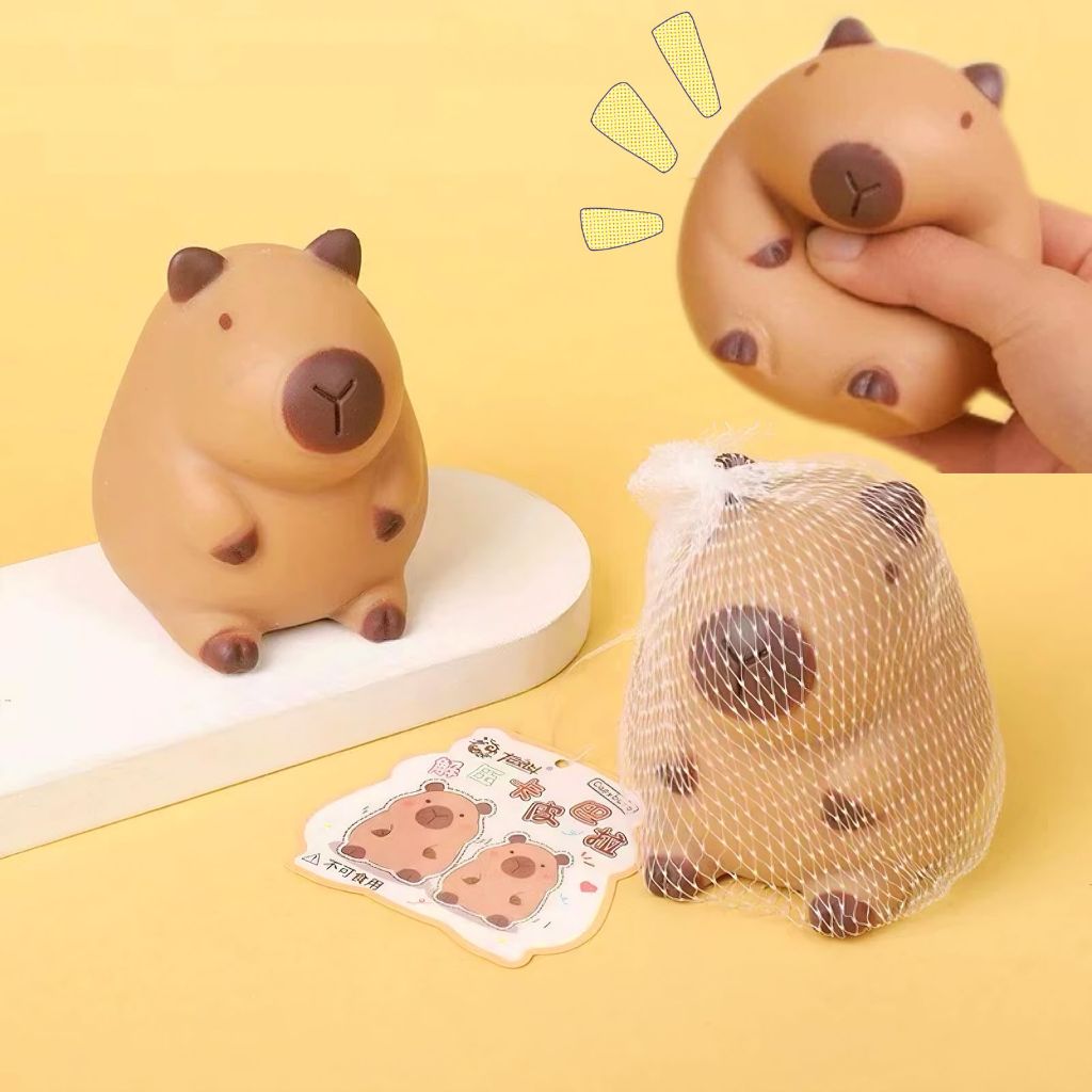 Capivara Fofo Squishy Antiestresse - Macio e Elástico - Imagem 3
