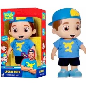 Boneco Lucas Neto Emborrachado Fala 14 Frases 27 cm