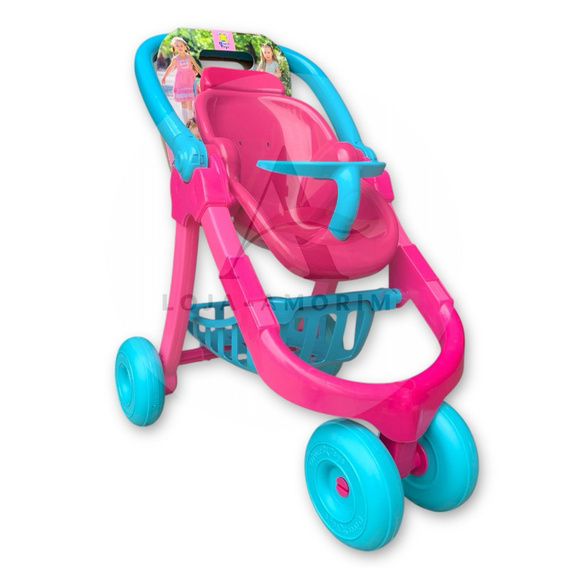 Kit Carrinho De Boneca 3 em 1 Com Boneca Fala Sons De Bebês - Imagem 4