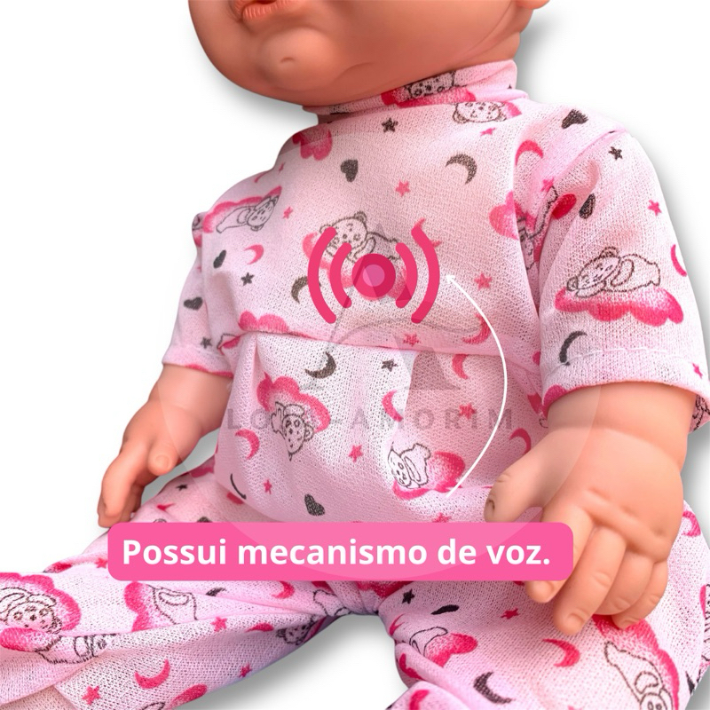 Kit Carrinho De Boneca 3 em 1 Com Boneca Fala Sons De Bebês - Imagem 6
