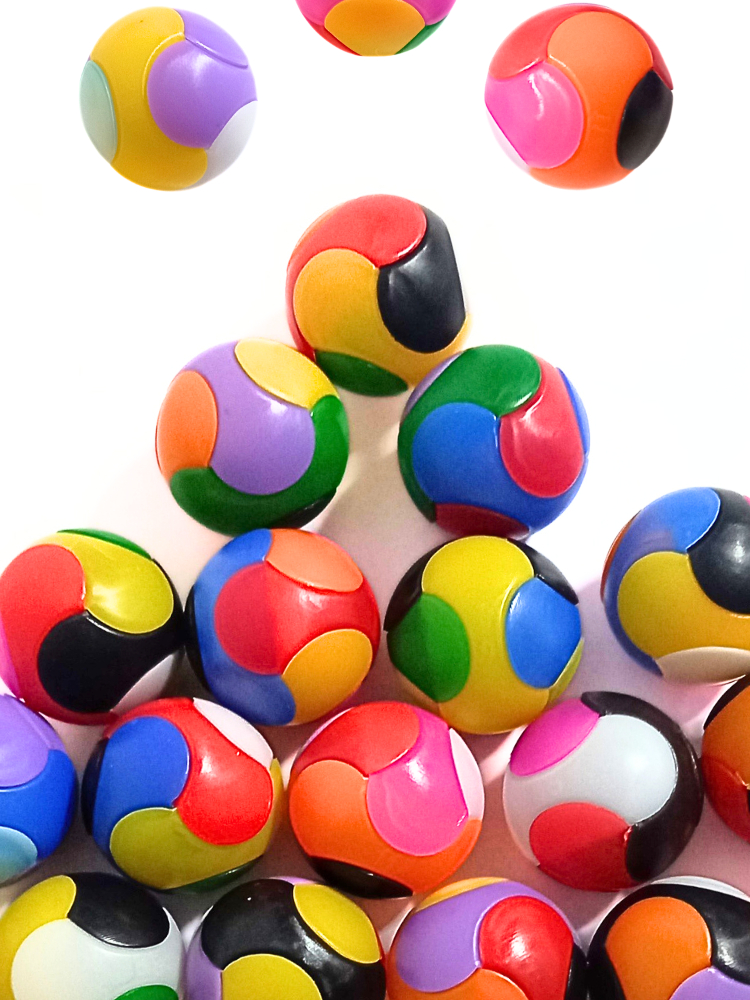 10 Bolinha Mágica De Montar Encaixar Brinquedo Infantil - Imagem 2