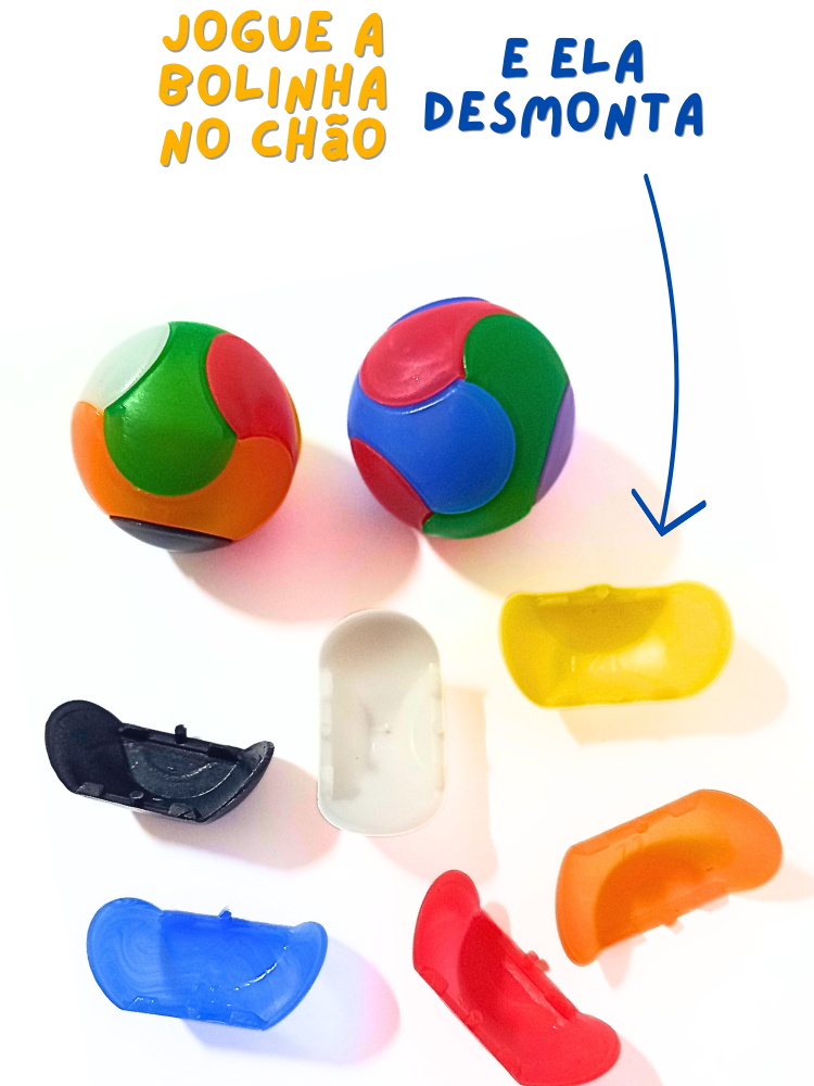 10 Bolinha Mágica De Montar Encaixar Brinquedo Infantil - Imagem 5