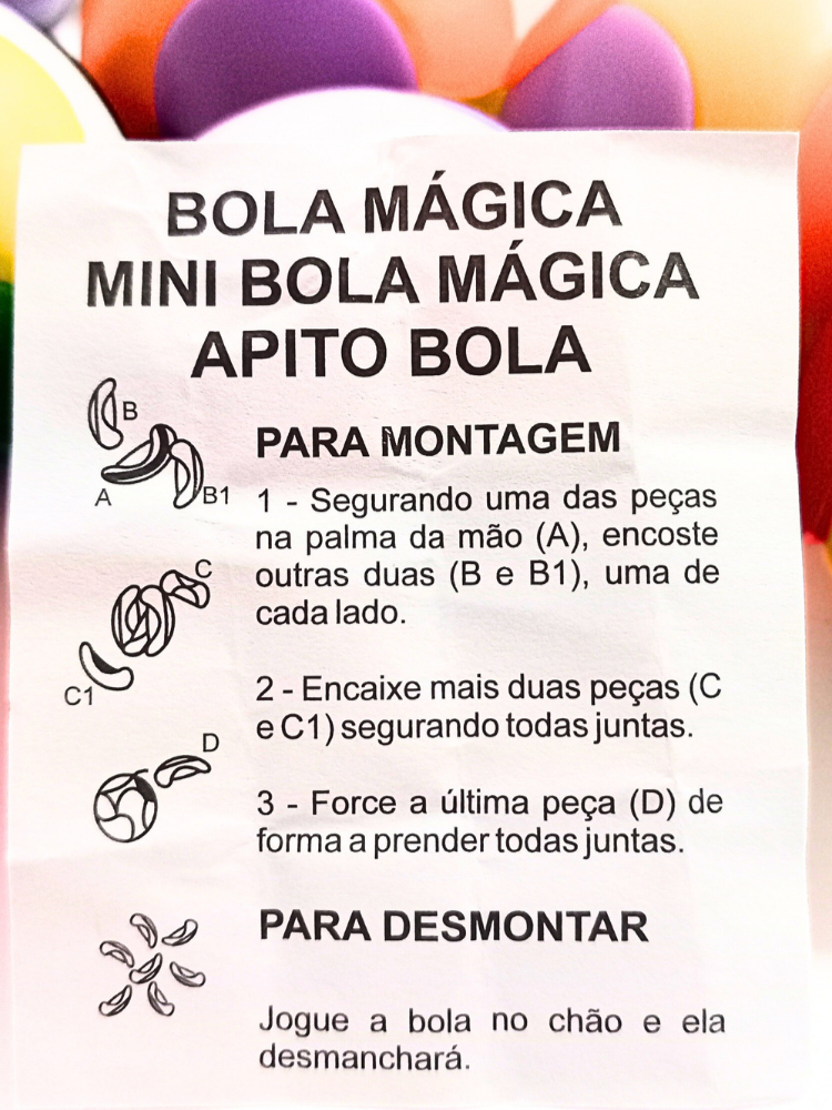 10 Bolinha Mágica De Montar Encaixar Brinquedo Infantil - Imagem 7