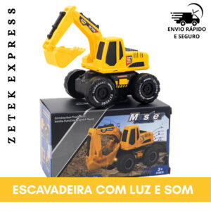 Escavadeira de Brinquedo Infantil com Fricção