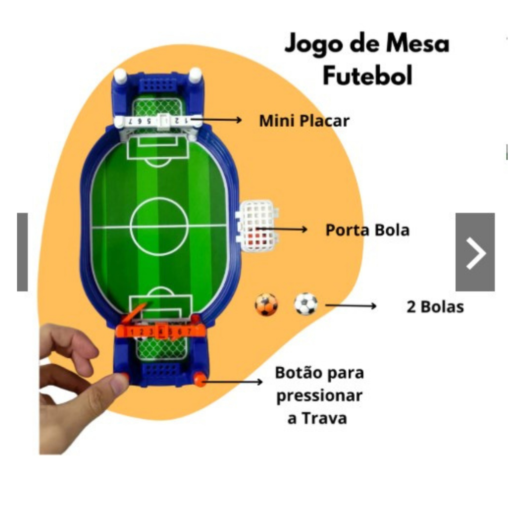 Mini Jogo De Futebol De Mesa Portátil Criança - Imagem 3