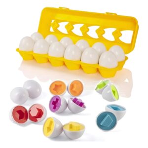 Jogo Encaixe Cartela 12 Ovos Coloridos Montessore