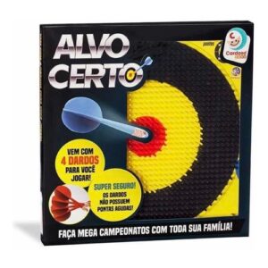 Jogo De Dardos Infantil Alvo Certo - 4 Dardos - Sem Ponta