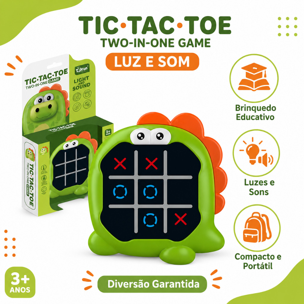 Jogo Da Velha Eletrônico Infantil Educativo Dino - Imagem 3
