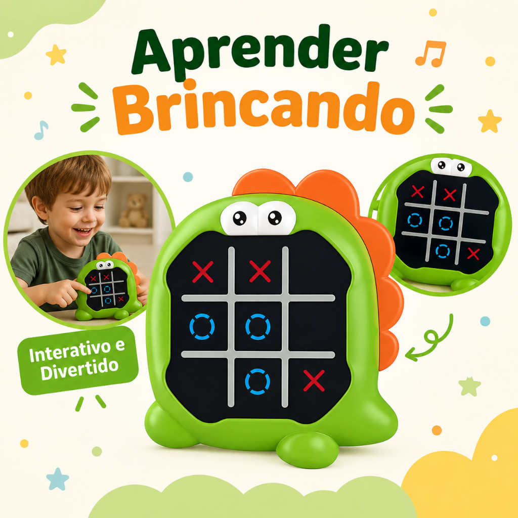 Jogo Da Velha Eletrônico Infantil Educativo Dino - Imagem 5