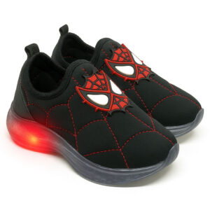 Tenis Led Infantil Menino Sapatinho Mascara Aranha
