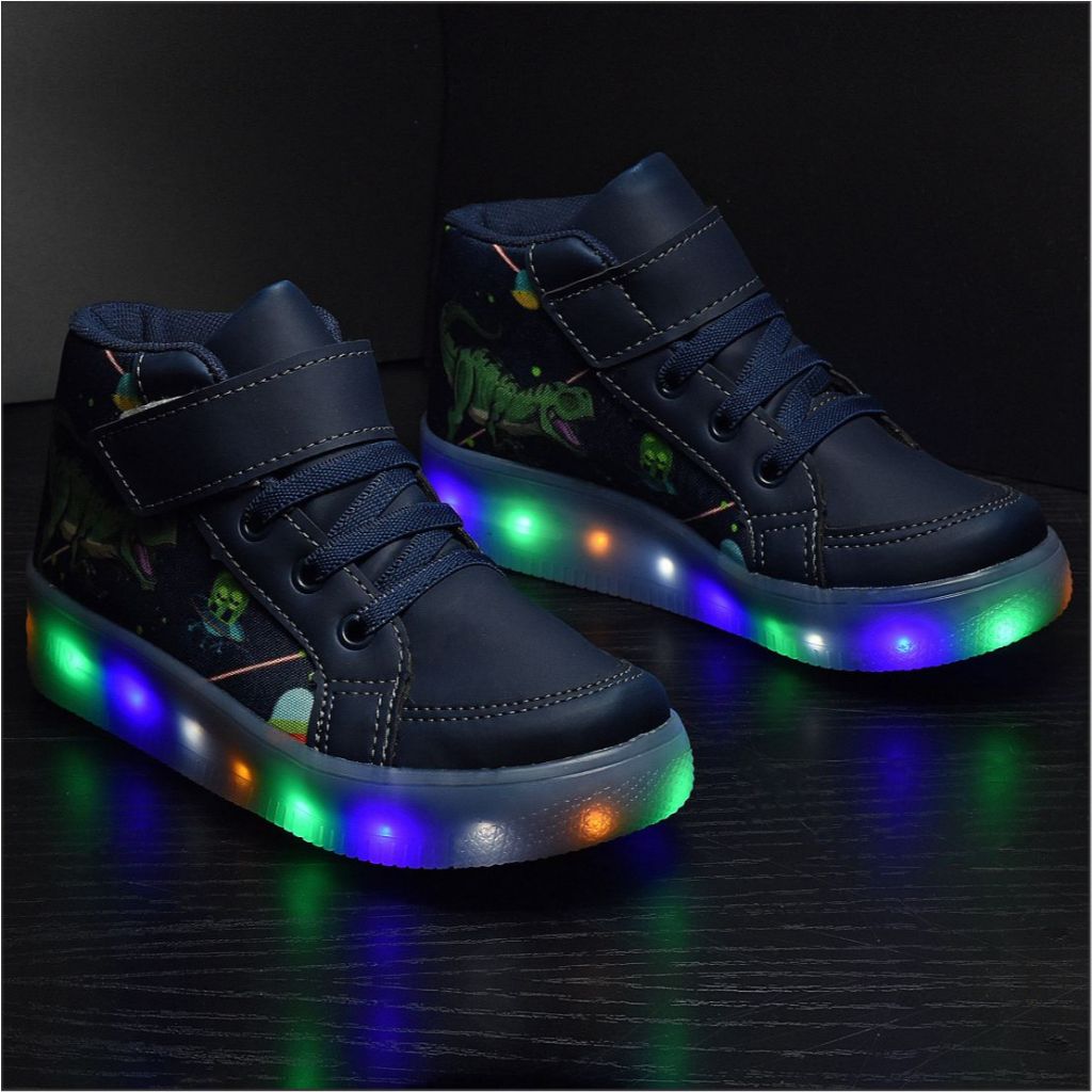 Tênis Masculino Infantil De Led Dinossauro - Imagem 2