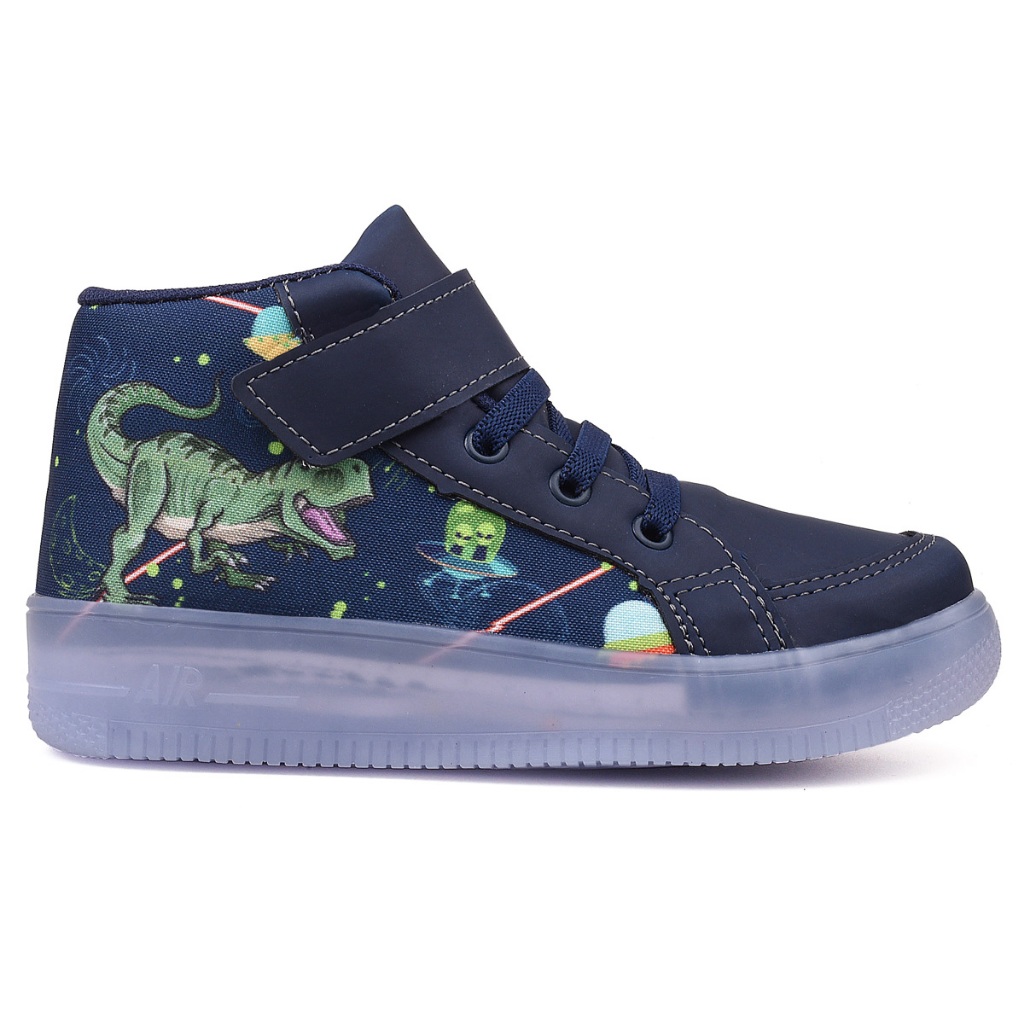 Tênis Masculino Infantil De Led Dinossauro - Imagem 3
