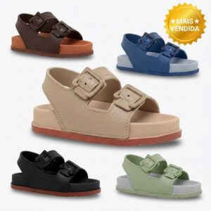 Sandália Baby Infantil Plataforma Papete Com fivela Antiaderente