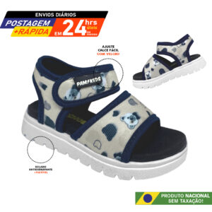 Papete infantil de tecido com ajuste em velcro Ursinho