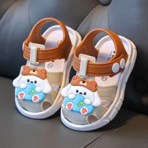 Chinelo Infantil Baotou Antiderrapante Sandálias Anticolisão