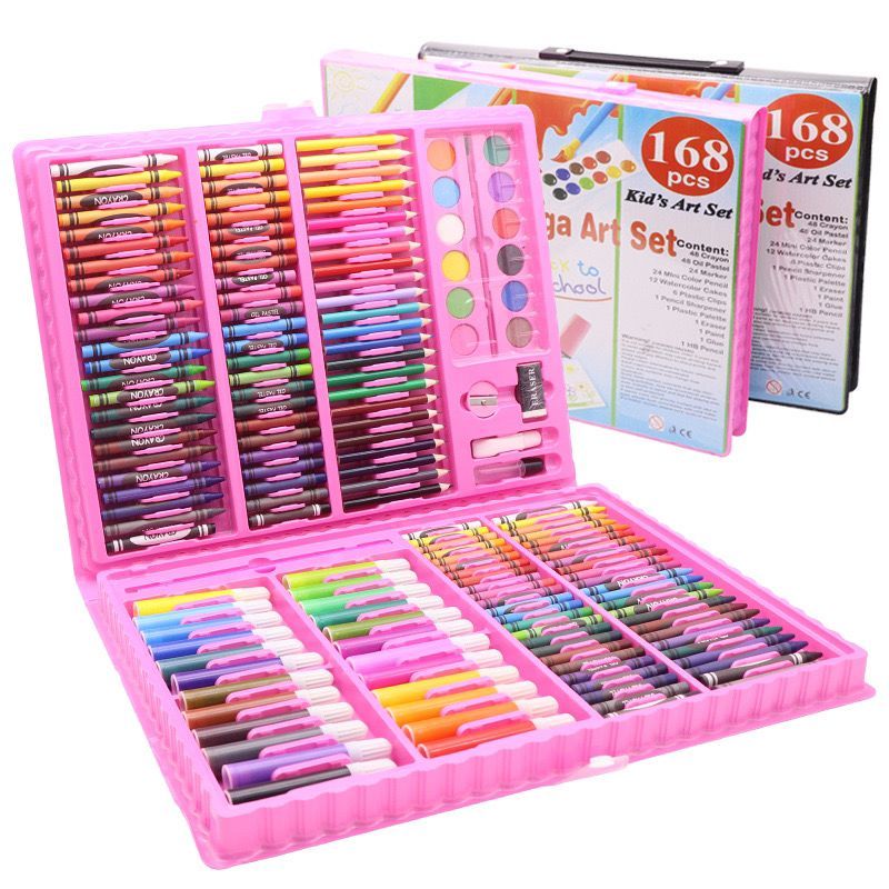 Maleta De Pintura Infantil Estojo 24/48/68150 Peças Para Colorir tema variado - Imagem 2