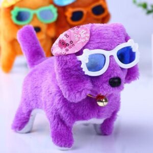 Cachorro Pelúcia com Som e Movimento - Com Óculos e Acessório
