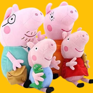 Boneco Pig Pelucia e Familia Pig