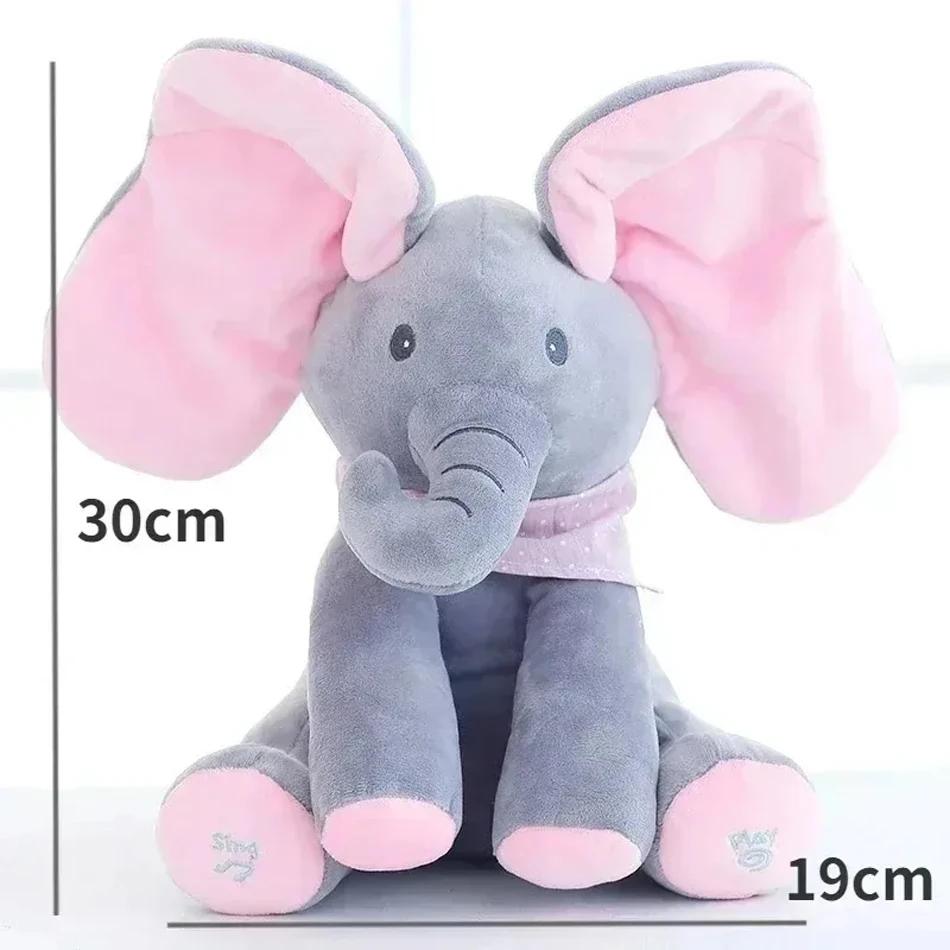 Elefante Cantor Animado com Orelhas, Brinquedo Elétrico Móvel - Imagem 4