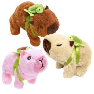 Brinquedo Pelúcia Capivara Anda, Faz Barulhos e Mexe