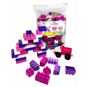 BLOCOS DE MONTAR MENINA 100 PEÇAS BLOCOS EDUCATIVOS