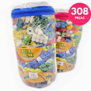 Blocos de Montar Brinquedo Infantil 308 peças