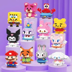 Blocos de montar Desenho Animado Brinquedo infantil Colecionável