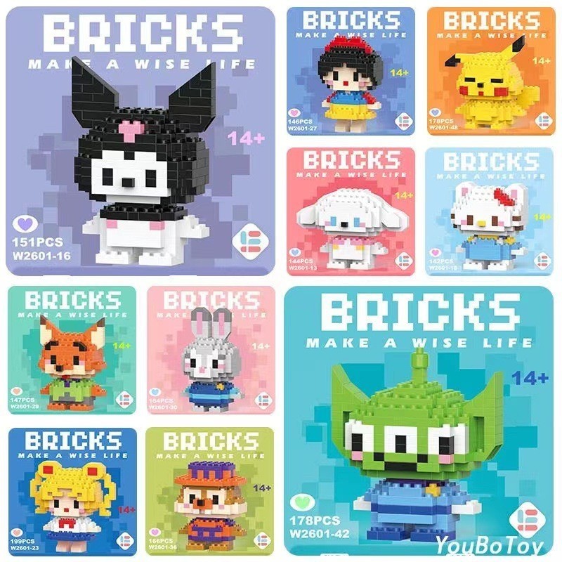 Blocos de montar Desenho Animado Brinquedo infantil Colecionável - Imagem 2