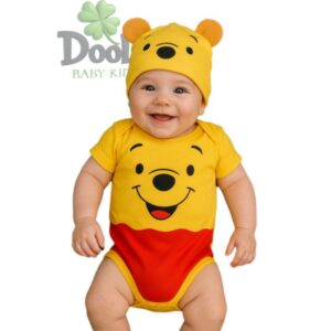 Body de Bebê Ursinho Phoo Puff + Touca