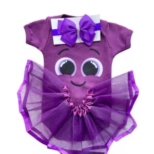 Body Bebê Bolofofos Tule e Laço