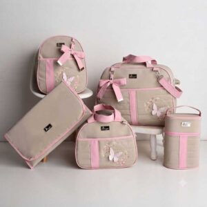 Kit Bolsa Maternidade Menino/Menina Mala de Luxo Térmica Impermeável