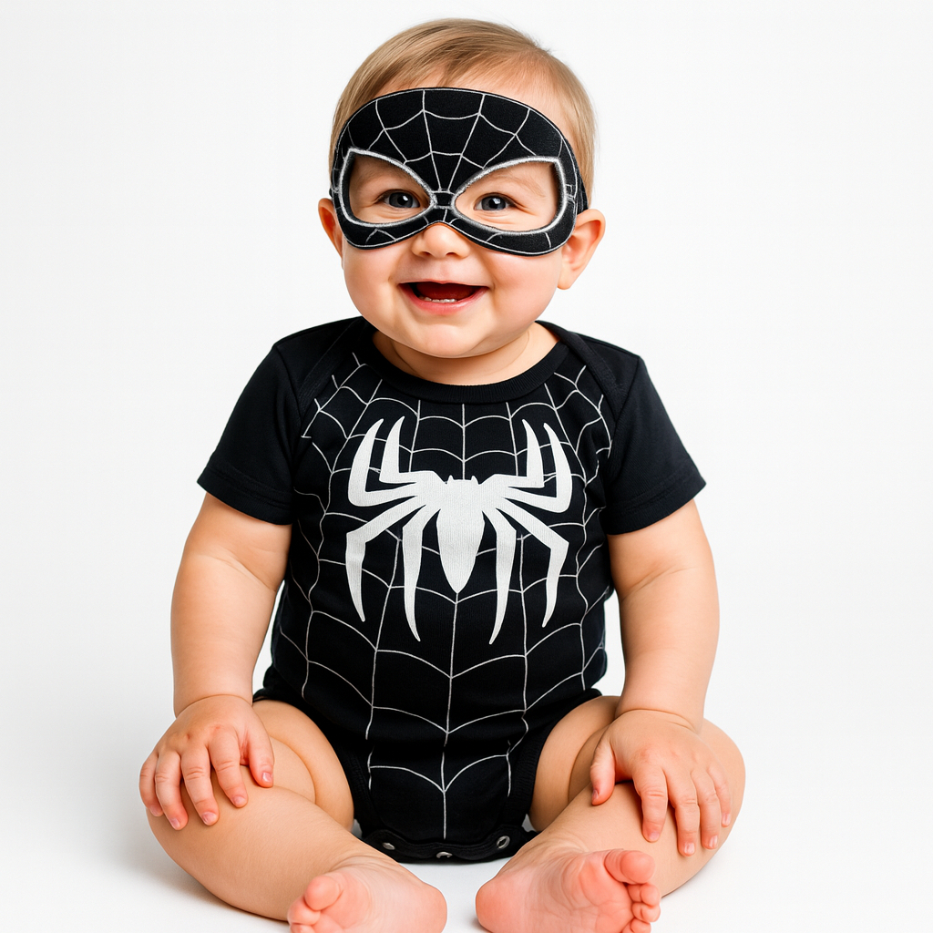 Body Bebê Infantil Mêsversário Temático Homem Aranha Super - Imagem 2