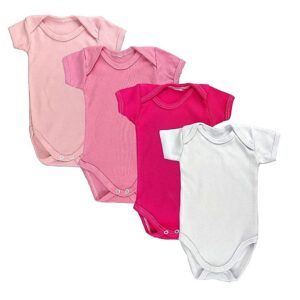 Kit 3 body infantil manga curta para menina e menino liso