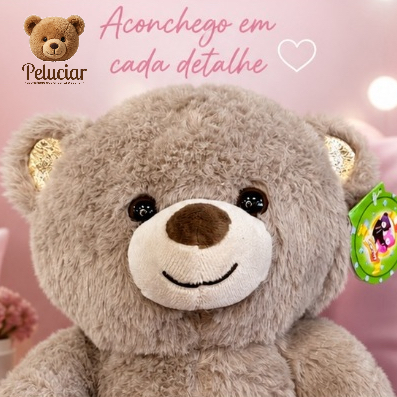 Ursinho de Pelúcia Premium 25cm | Super Macio, Antialérgico - Imagem 3