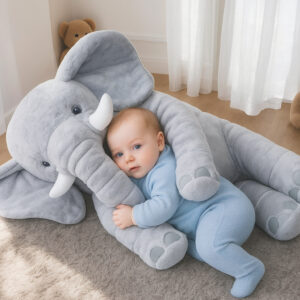 Almofada Elefante Dumbo Pelúcia 60cm Antialérgica Infantil