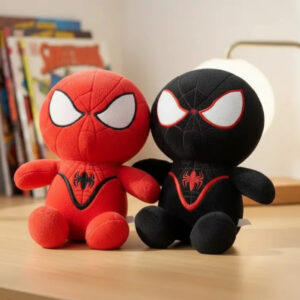 Kit 2 Pelúcia Homem Aranha Preto E Vermelho 25 Cm Fofinho