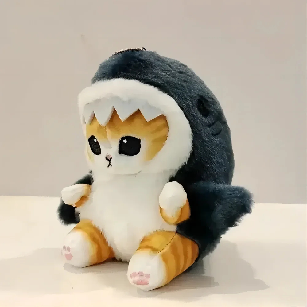 Pelúcia Gatinho Fofinho Fantasia De Tubarão - Imagem 2