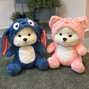 Urso Pelúcia com capuz Lotso e Stitch