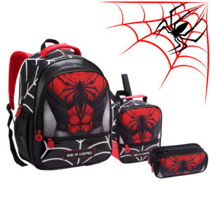 Mochila Infantil Masculina Spider-Aranha Dark 2026 Escolar Grande