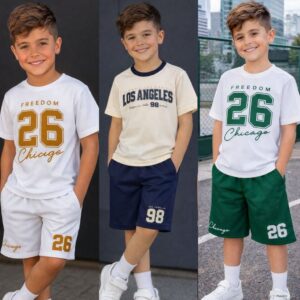 Conjunto Dry Fit Infantil Menino Camiseta + Short, Roupa Fresca