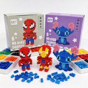 Brinquedo de Blocos de Montar Personagem Infantil Educativo