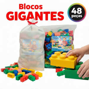 Blocos de Montar Gigantes – Super Blocos Educativos 48 Peças