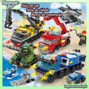 Blocos de Montar - Brinquedos Educativos city 3D B. 147 PCs