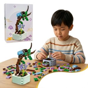 Blocos De Montar Insetos Flores Construir Brinquedo Educativo