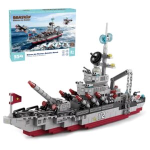Brinquedo de construção 8 em 1 com navio de guerra