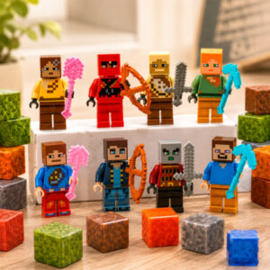 10 Mini Bonecos De Montar para blocos de construção brinquedo educativo