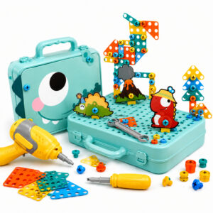 kit caixa de ferramentas infantil de montagem de parafuso