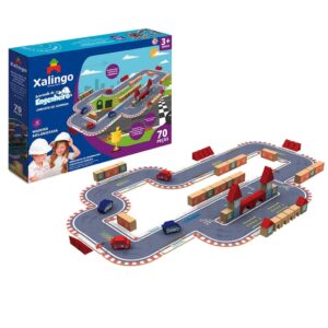 Brinquedo de Construir e Montar Brincando de Engenheiro Circuito de Corrida