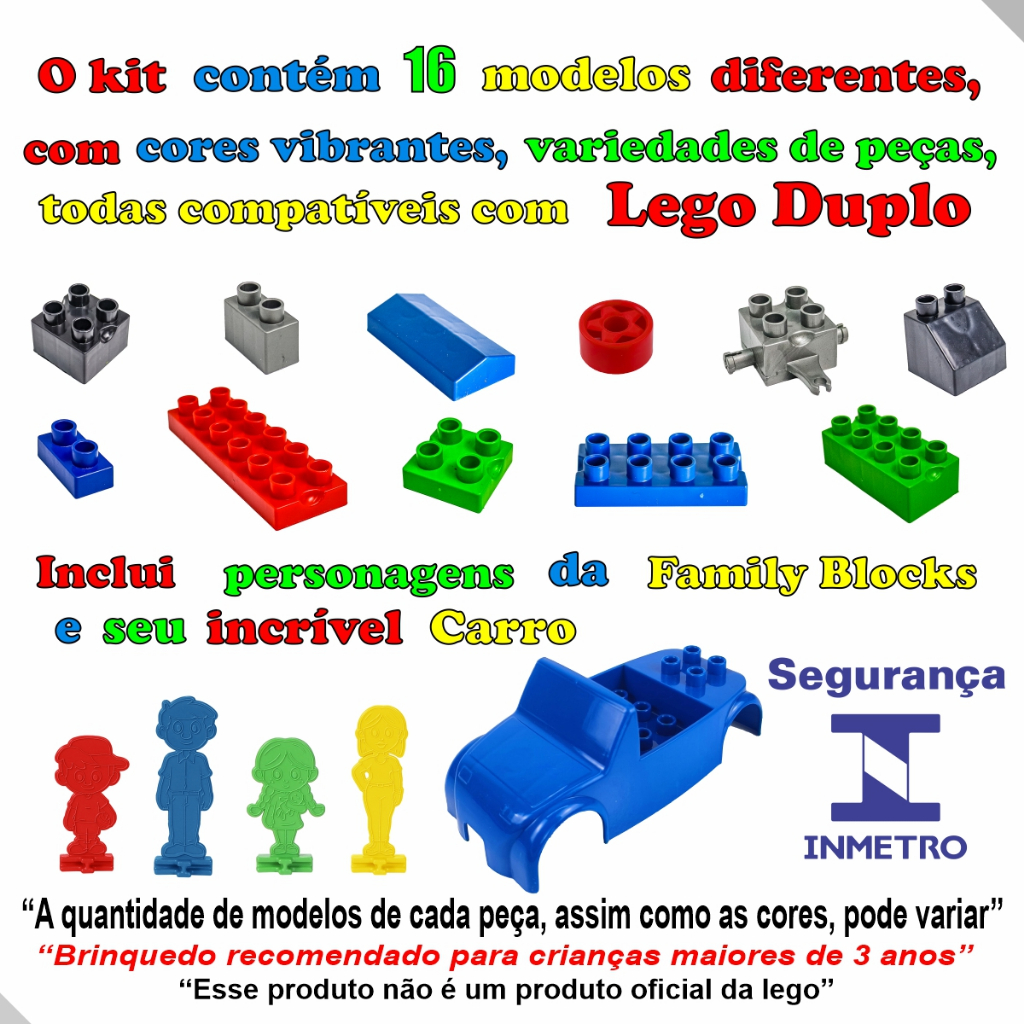 Blocos de Montar Grande Family Blocks 360 Peças - Imagem 3
