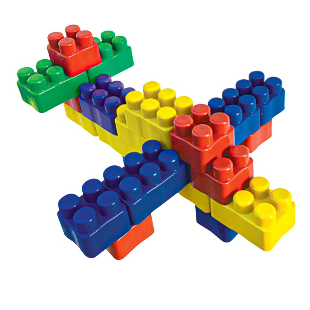 Blocos de Montar 350 Peças Brinquedo Didatico Infantil Bloquinhos Educativos - Imagem 2